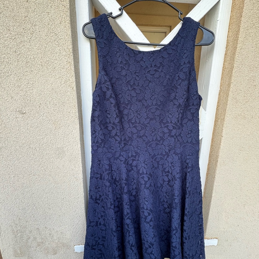 Speechless Navy Lace Mini Dress
